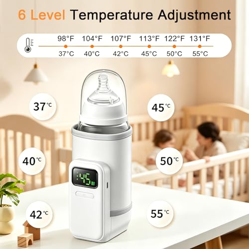 Chauffe-biberon portable écran LED contre le lait surchauffé dehors