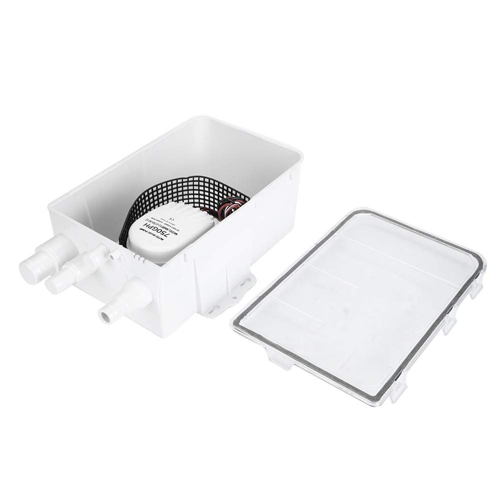 Akozon Marine Boot Duschsumpf Pumpen Abfluss Kit System Multi Port Einlass Armoires RV Bilge 12V 750GPH Für Duschsumpf Pumpen System Duschsumpf Marine  Duschpumpf Pumpe Boot Duschpumpe 750GPH
