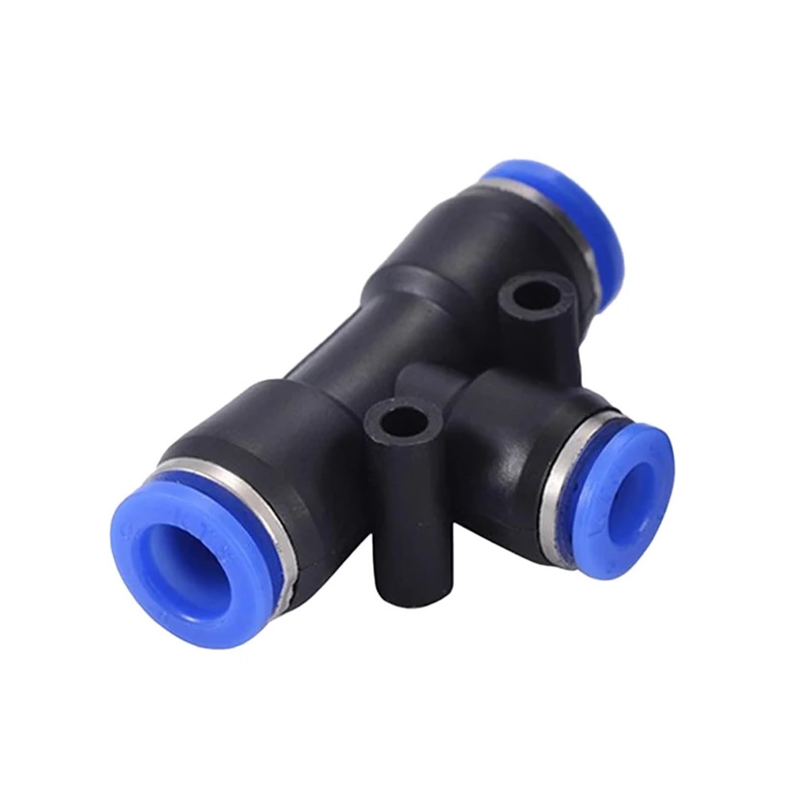 Conectores Neumáticos Conector de aire neumático PE PEG, reductor en T de ajuste rápido, manguera de tubo de plástico en forma de T de 3 vías, 4/6/8/10/12mm, 10 Uds.(PE-14)