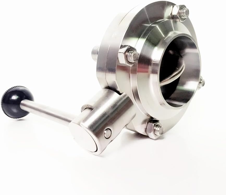 45mm 1-3/4インチ パイプ外径 突合せ溶接 フローコントロールバルブ SUS 304 ステンレス ビール醸造 ホーム