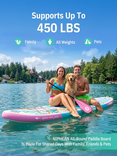 Image of Niphean Inflatable Stand Up Paddle Board with SUP Accessories, Anti-Slip EVA Deck, 10'6'' Inflatable Paddle Boards for Adults & Youth of All Skill Levels