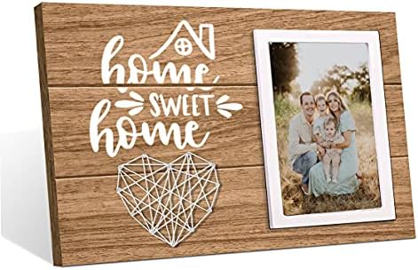 MayAvenue Home Sweet Home Wooden Family Picture Frame for New Home Housewarming Christmas Gift (Light)