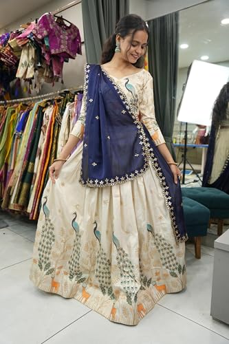 Image of Fabcartz Self Design Semi Stitched Lehenga Choli for Women
