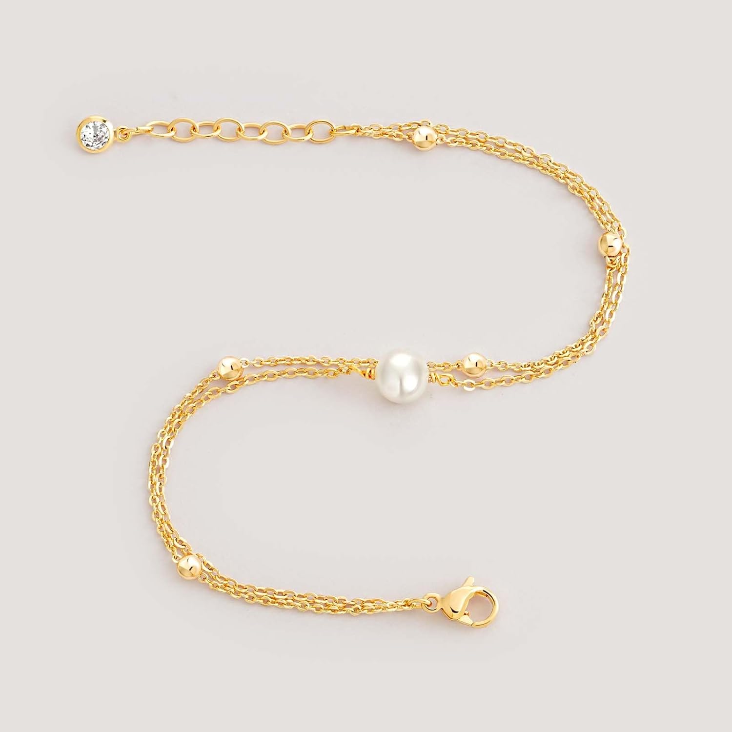 MEVECCO Bracelet for Women 14K Gold Plated Dainty Chain Simple Jewelry Cute Handmade Minimalist for Her - Image 4