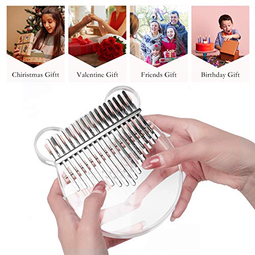 YestBuy kalimba 17 toetsen duim piano, acryl Mbira houten vinger piano met EVA beschermhoes, muziekinstrument geschenken… - Image 3