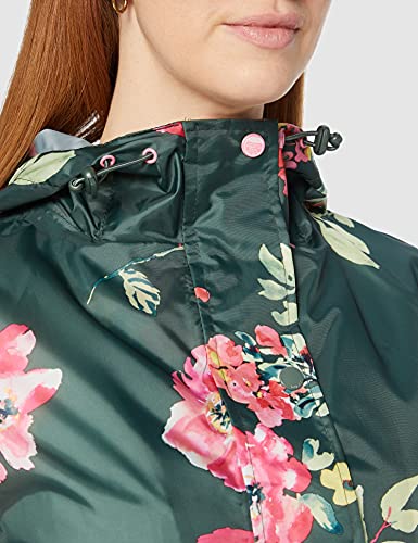 Joules Women's Rain Jacket, Green Floral, 8 #TOP2