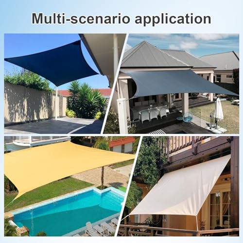 Tenda parasole impermeabile, in tessuto Oxford resistente, per esterni, per giardino, patio, pergola, balcone e feste, protezione UV, facile installazione, ideale per l'estate