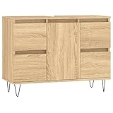 vidaXL Mueble de baño Madera de ingeniería Roble Sonoma 80x33x60 cm