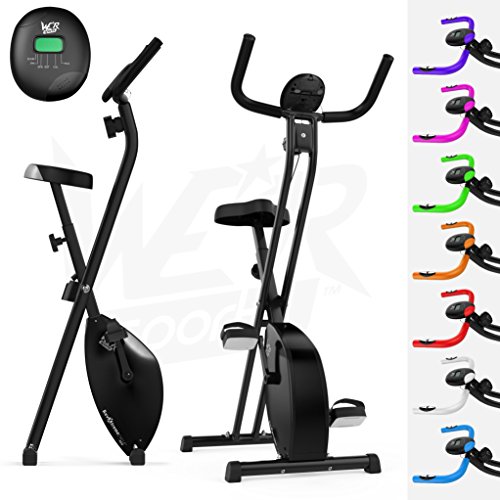 We R Sports Plegable Magnético Ejercicio Bicicleta X-Bike Aptitud Cardio Ejercitarse Peso Pérdida Máquina (Negro)