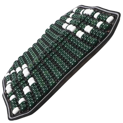 Funda de asiento de coche con bolas de madera refrescante y efecto masaje en color verde 4