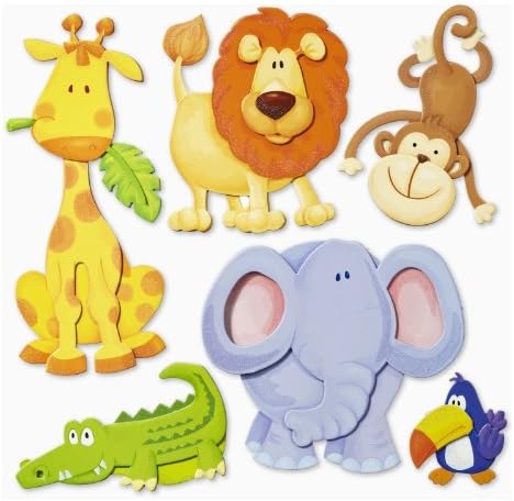 Stickerkoenig Wall Tattoo 3D Sticker for Children's Room - Cute Animals Africa Lion, Elephant and Many More - Decorative Also for Windows, Cupboards, Doors etc on Arch