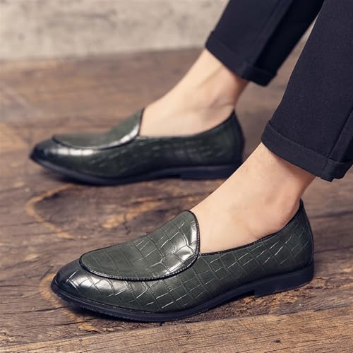 Dress Shoes for Men Men's Faux Leather Red Wedding Loafers Formal Dress Shoes for Special Occasions2