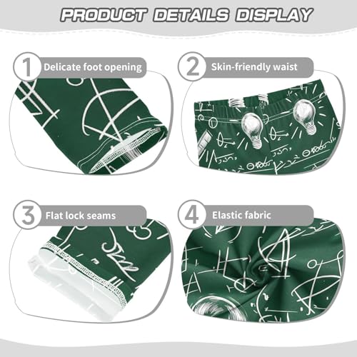 ALAZA Girls' Leggings Children's Yoga Pants Skinny Printed Dance Note Blackboard Lightbulb Comfortable 4T2