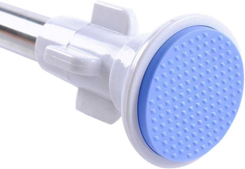 シャワーカーテンロッド、ステンレススチール伸縮式衣類ポール、バスルームレール、ポール、カーテンロッド、パンチフリー取り付け(サイズ: