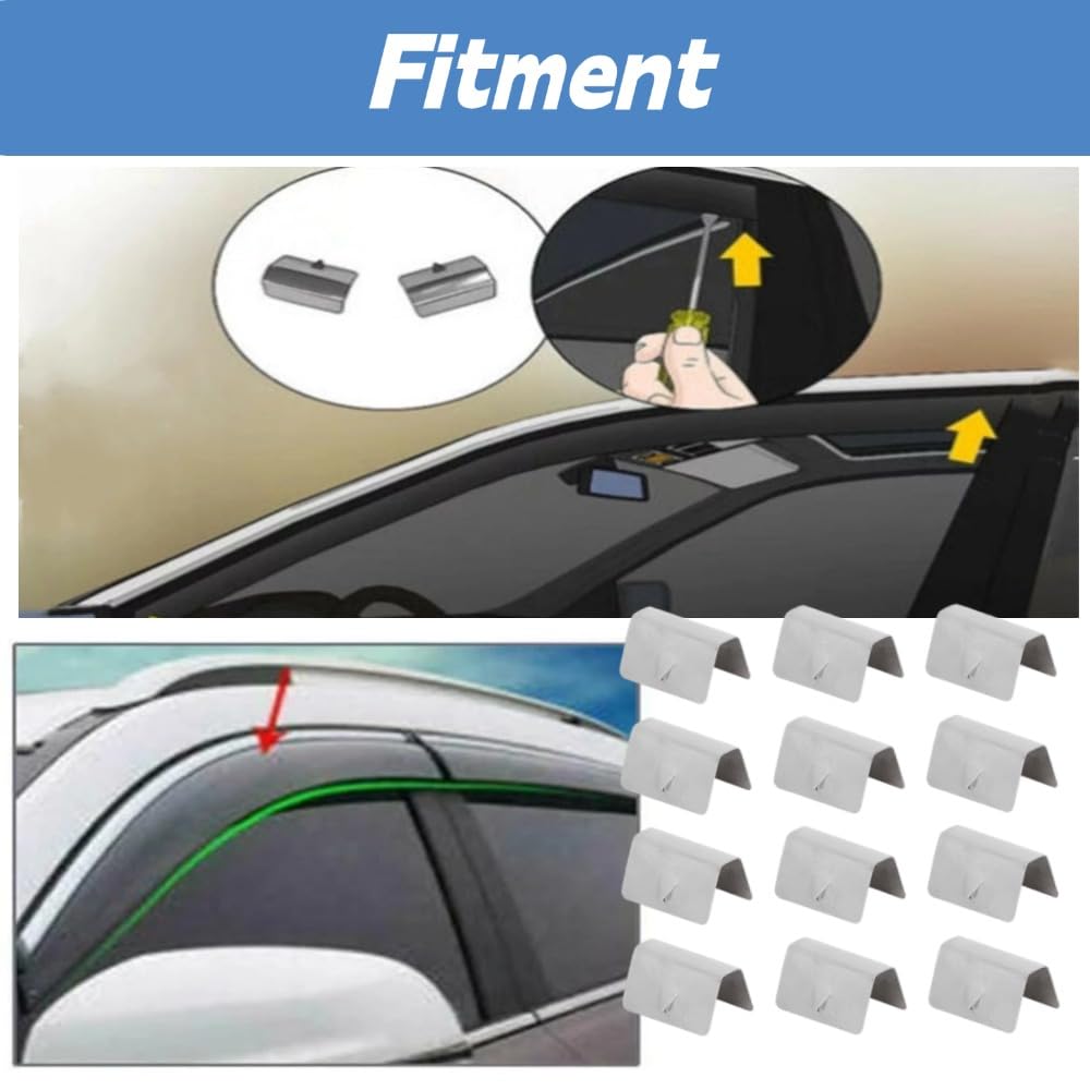 In Channel Wind / Rain Deflectors Fitting Clips Replacements For Heko G3 Clip X4