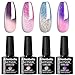 Allenbelle Smalto Semipermanente Camaleonte Nail Polish UV LED Gel Unghie Smalto Semipermanente Termico (4PCS-016)