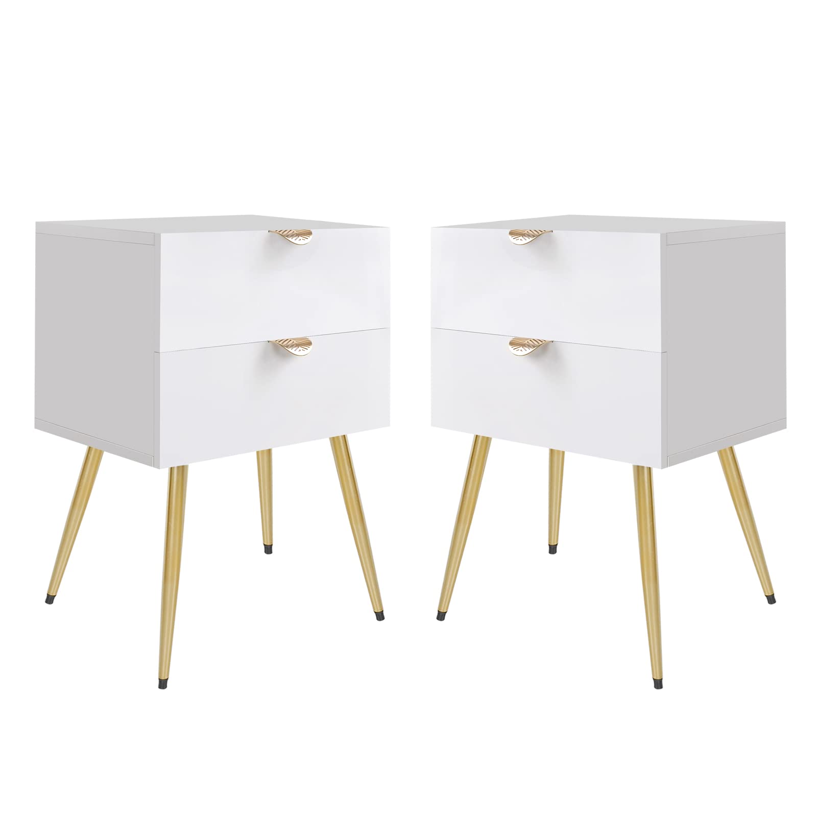 ( similar) ( color gray white) Cloud Space White Nightstand with Drawers, Mid Century Modern Bedside Table Set of 2, Wood Small Side End Table for Living Room, Patio,Dorm,Bedroom