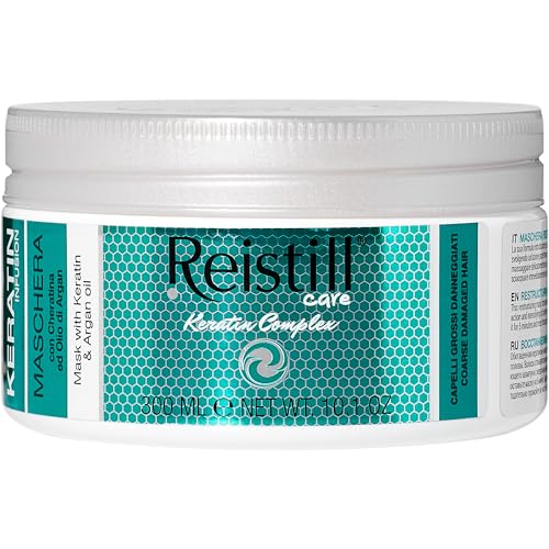 Restil Queratina Infusion Restructuring Mask for Coarse Hair - Mascarilla de queratina nutritiva y reestructurante - Mascarilla capilar con ácidos grasos, vitamina E y aceite de argán - 300 ml