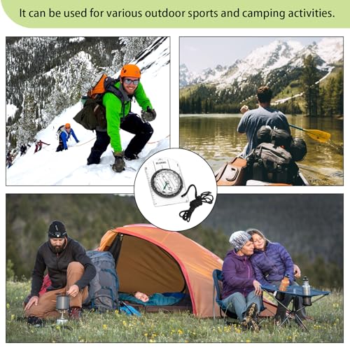 16 piezas de brújulas de orientación impermeables para senderismo, camping y actividades al aire libre miniatura 5