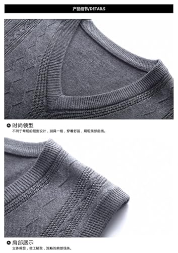 Men Classic Wool Knitted Vest Elegance Winter Sleeveless Sweaters V-Neck Waistcoat2