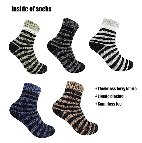 Image of Hycome Men Women Socks Thick Thermal Hiking Winter Warm Boot Heavy Soft Cozy Socks for Cold Weather 5Pairs