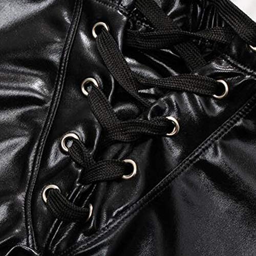 K-Men Men's Sexy Drawstring Boxer Briefs Lace up Swimwear Bikini Trunks Black M (Cotton, a)3