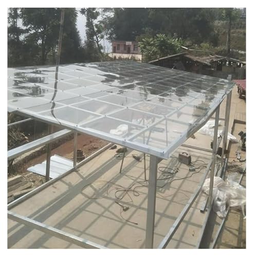 Transparente Lámina De Policarbonato, Paneles Para Techo Pérgola Cubierta Exterior Protección Contra La Lluvia, Plástico Transparente Para Pasillos Cocheras Invernaderos(3mm,3.3x3.3ft)