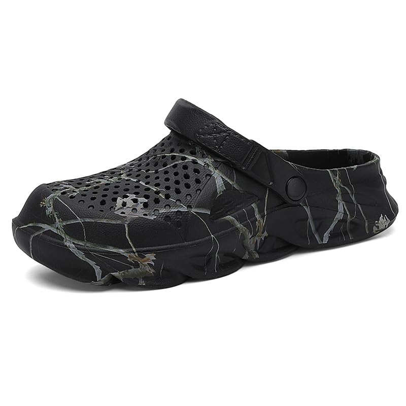 Image of Men's Clog Garden Shoes Adult Mule Outdoor Sports Sandals Summer Water Beach Shoes Casual Comfortable Fashion Breathable Slippers Lightweight