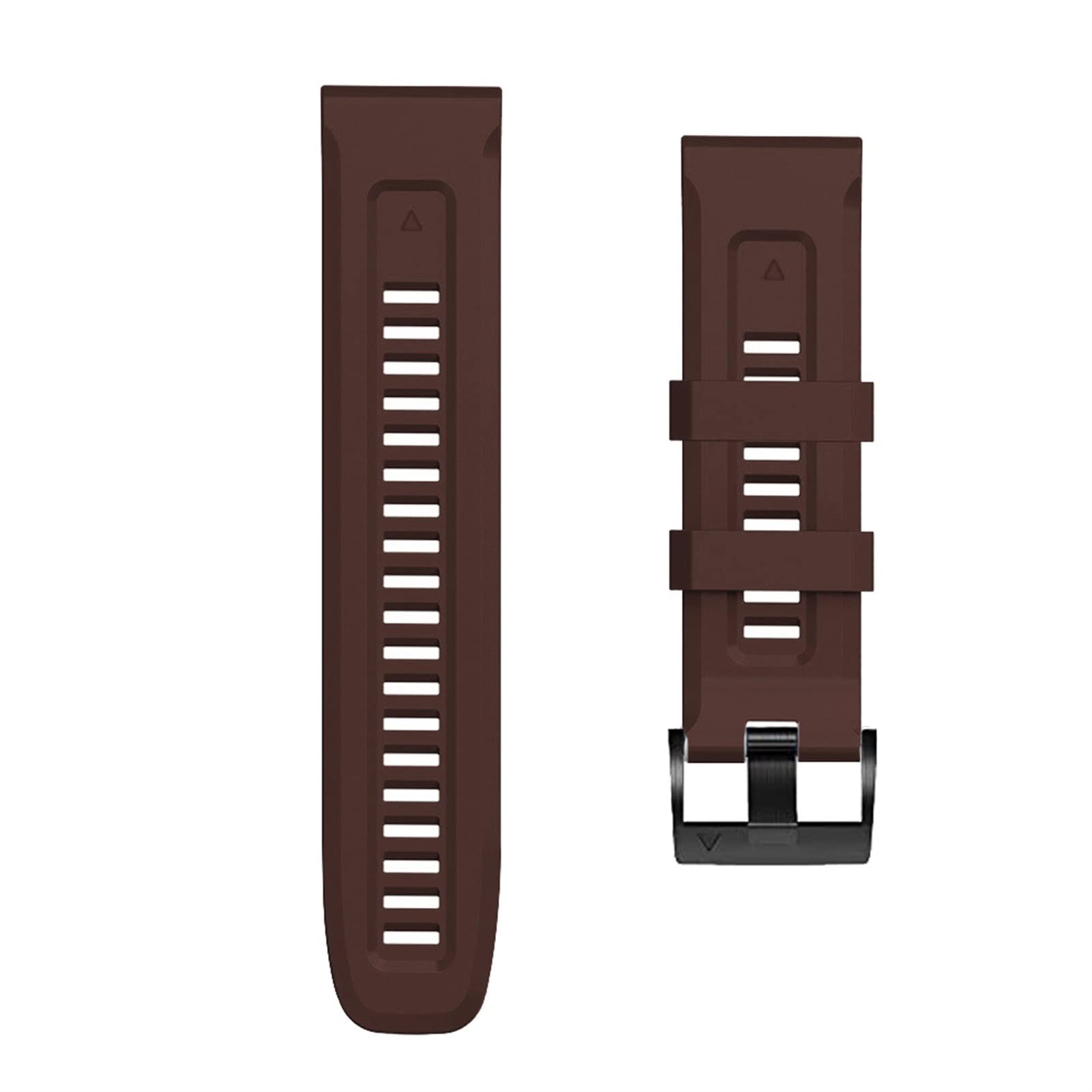 Bracelet Garmin Fenix 7X 6X 5X silicone marron 26mm montre sport - 8