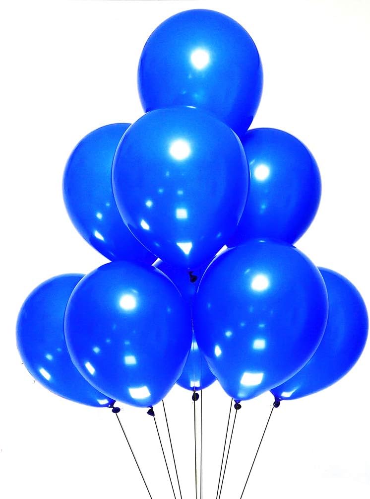 AZOWA Royal Blue Balloons 12 inch Pack of 100 Helium Balloons