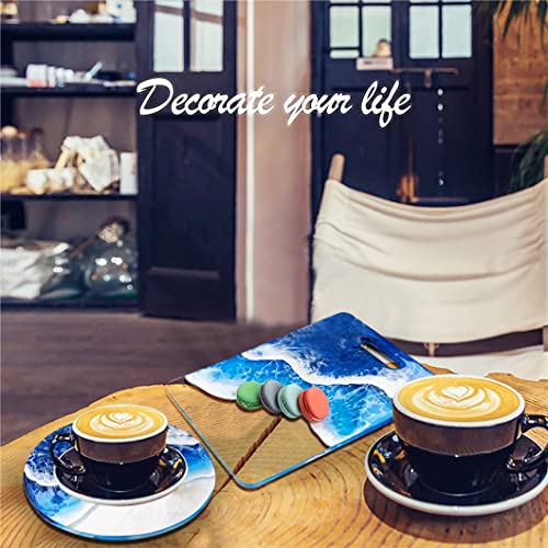 Rolin Roly 2Pack Resin Molds Resin Serving Tray Mould Epoxy DIY Resin Tray Moulds Silicone 3D Square Round Mold Serving Board Resin Casting Mold Large Resin Tray Mould Resin Wave Art - Image 4