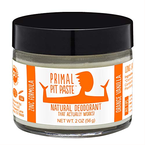 Primal Pit Paste All-Natural Deodorant - Aluminum & Paraben Free - Zinc Orange Vanilla