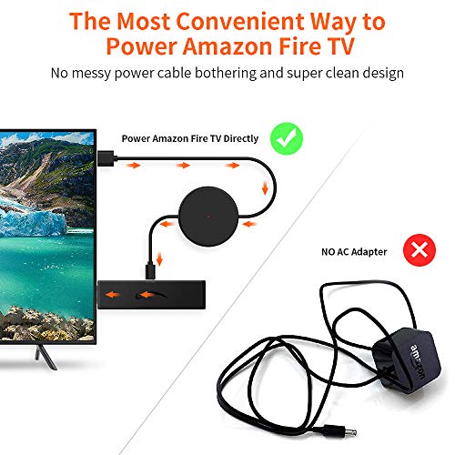 USB Power Cable for Fire Stick Accessories, Micro USB Power Adapter for Fire Stick, Fire Stick 4K, Fire Stick 4K Ultra HD (No AC Adapter Required)
