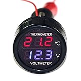 kfz temperaturanzeige nachrüsten Messbereich: 12V- 24V, -10 ~ 80 °c