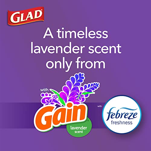 Image of Glad ForceFlex Tall Kitchen Trash Bags, 13 Gallon, Gain Lavender, 40 Count (Package May Vary)