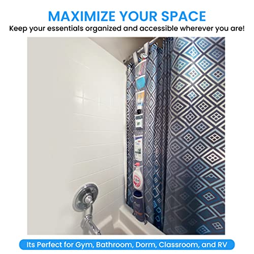 Grand Fusion Hanging Shower Caddy, Fabric Shower Caddy With Mesh Design, And Attached Hook And Loop, Pack Of 1 #TOP4