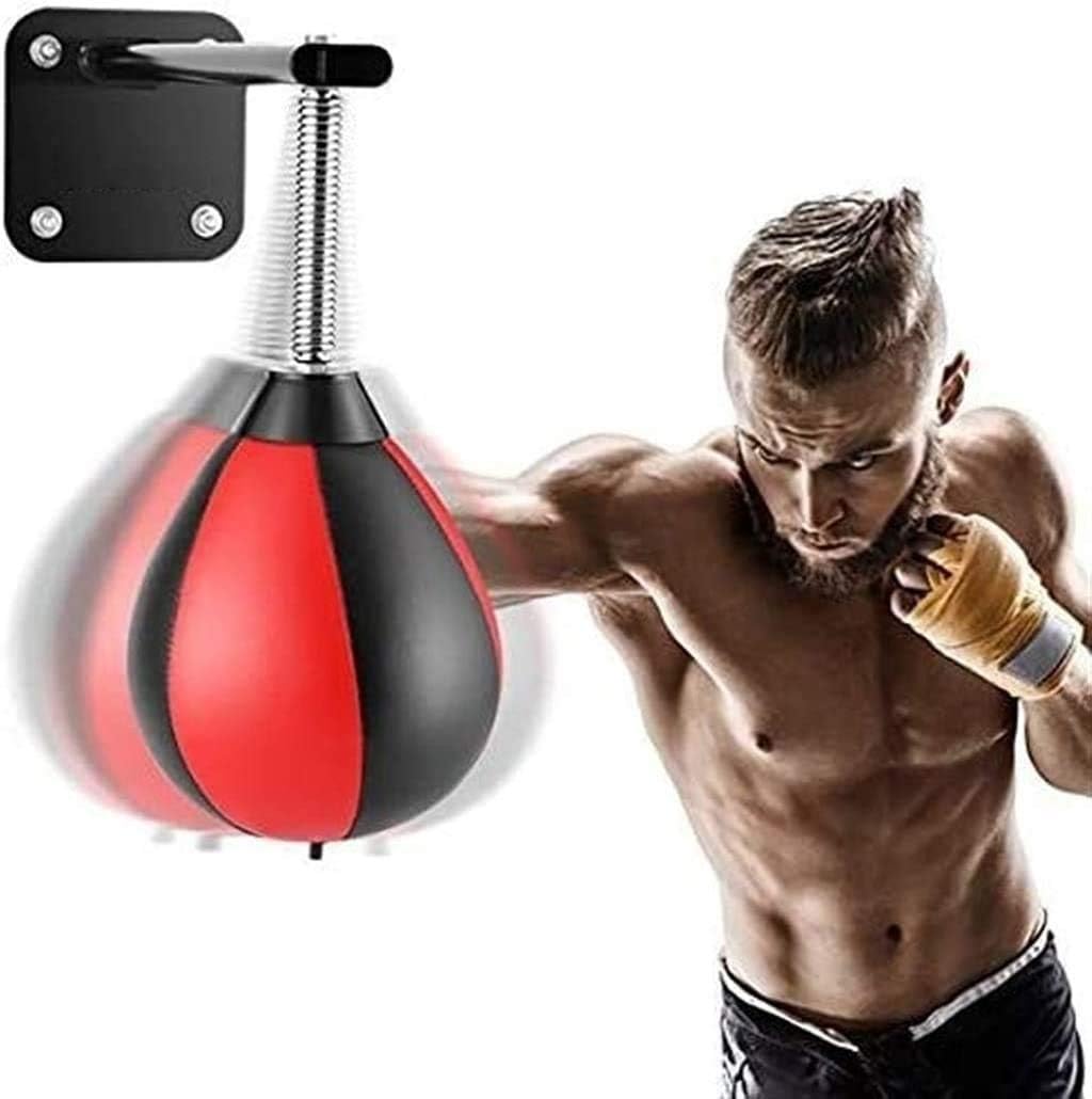 Carejoy Boxing Punching Bag Reflex Speed Bag with Reinforced Spring Wall-Mounted Strong Durable Boxing Ball for Men Women Kids Home Office Gym : Sports & Outdoors
