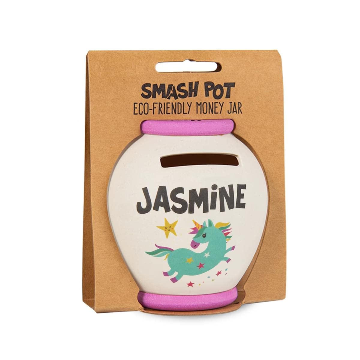 History & Heraldry Personalised Bamboo Smash Pot Money box (Jasmine)