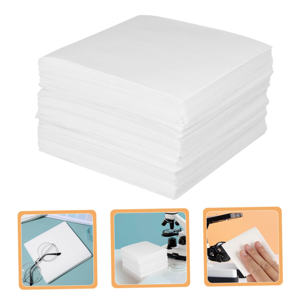 VALICLUD 1200 Piezas Toallitas Para Salas white Sin Pelusa Toallitas Para Limpieza De Lentes Para Dispositivos Electrónicos Para Gafas Laboratorio