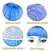 PLULON Sky Blue Bob Wig and Sunglass Set, Neon Short Bob Wig Sunglass Pack Costume Colorful Cosplay Wig Hairpieces for Bachelorette Neon Party Favors, Halloween Decorations