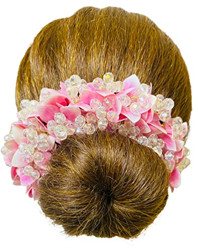 Naira Trending Handmade Satin Flower with Heavy Pearl and Copper Wire Tiara Brooches Crown Wedding Party Bridal Fancy Hair Clip Headband Hair Accessories for Women Baby Girls (Light Pink) (B09LVR6ZP4) Amazon Price History, Amazon Price Tracker