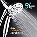AquaDance New Magnetic Guidance Docking System - High-Pressure 8-setting Handheld Shower Head with Giant 5 inch Face, Magnetic Bracket, Extra-long 72 inch Stainless Steel Hose/All Chrome Finish