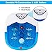 Giantex Foot Spa Bath Massager with Heat, Bubbles Vibration and 4 Massage Rollers, Anti-Splash Water Guarder, Temperature Control, Pedicure Foot Massage Tub for Home Salon Use (Blue)