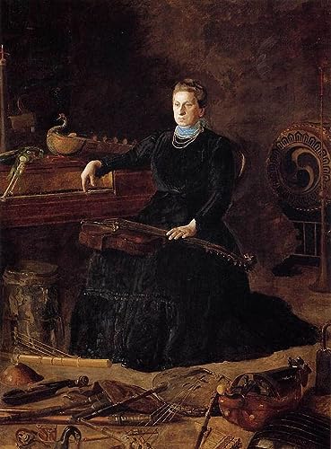 Tableau portrait musical de Sarah Sagehorn Frishmuth par Eakins poster déco chambre 60x90cm