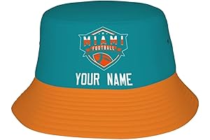 Custom Miami Dolphins Bucket Hat, Personalized Sun Hat