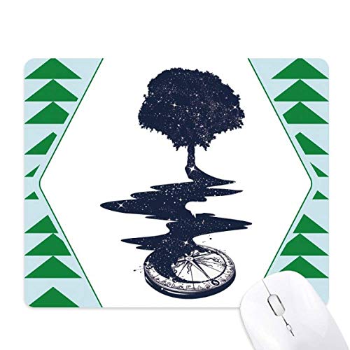 Tapis de souris green pine tree en caoutchouc souple l'arbre modèle compas d'art