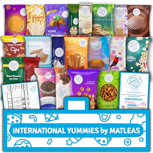 Maxi-International-Snack-Box-Premium-Exotic-Foreign-Snacks-Unique-Snack-Food-Gifts-Included-Blue-Cosmic-Space-Theme-Candies-from-Around-the-World-20-Full-Size-1-Bonus-Snacks