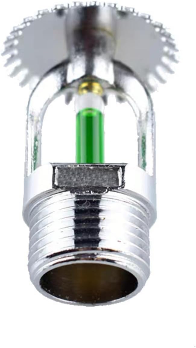 6 Pack Fire Sprinkler Head 199℉ (93℃) Upright Type 1/2" Thread Green High Temp for Kitchen Boiler Room