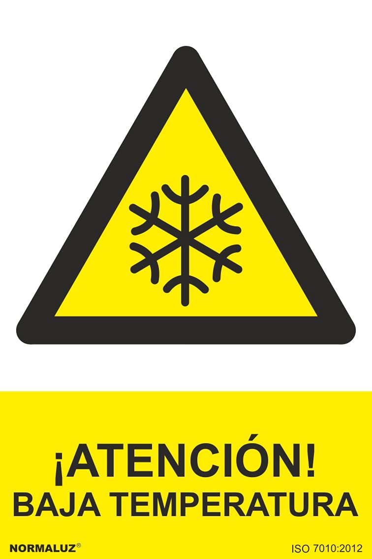 NORMALUZ SEÑAL PELIGRO ATENCION BAJA TEMPERATURA (PVC 0.7MM) 30X40CM