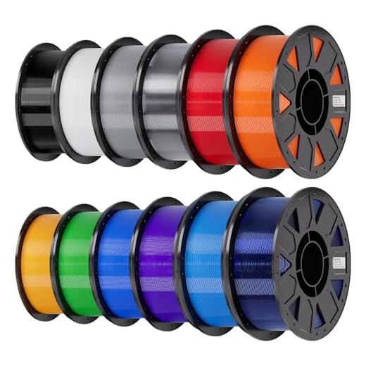 Creality Ender PETG 3D Printer Filament 1.75mm 12KG (26.4lbs), Moistureproof 3D Printing Ender PETG Filament, Black+White+Grey+Clear+Red+Orange+Yellow+Green+Blue+Purple+Tech Blue+Transparent Blue